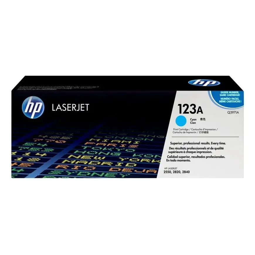 Toner HP 123A Cyan Pour Imprimantes LaserJet série 2550 2820 2840