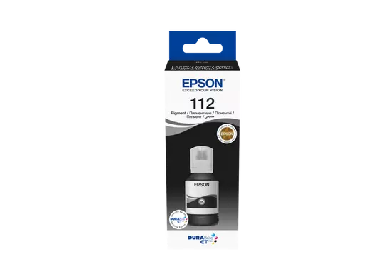 Bouteille d'Encre EPSON EcoTank 112 Noir pour EcoTank Jet d'Encre L11160 L15150 L15160 L6550 L6570 L6580 M15140