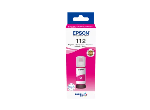 Bouteille d'Encre EPSON EcoTank 112 Magenta pour Imprimantes EcoTank Jet d'Encre L11160 L15150 L15160 L6550 L6570 L6580 M15140