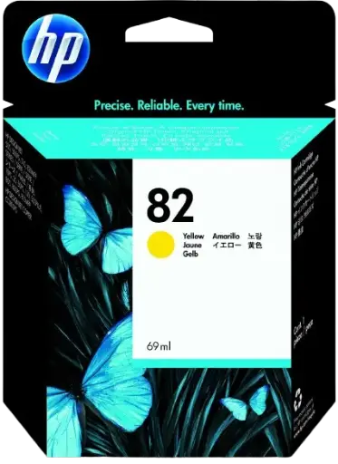 [C4913A/COMP-CJ] Cartouche D'encre CORALJET Yellow Compatible HP 82  pour Imprimantes Designjet 500 510 800 820