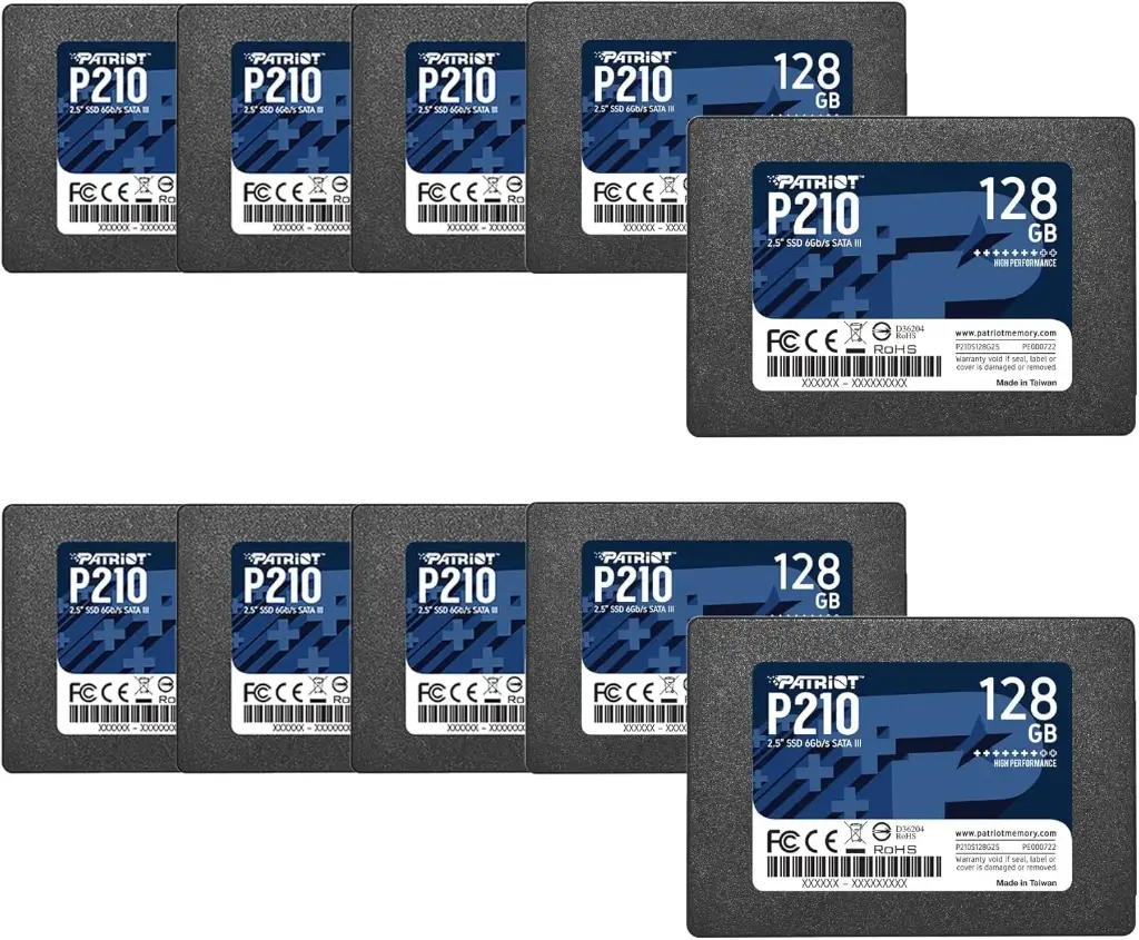 Disque dur Interne PATRIOT P210 SATA3 Séries SSD 128Go 2.5"