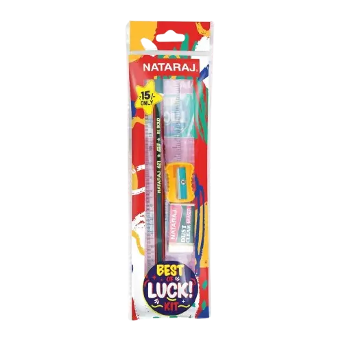 Pack NATARAJ Crayons Noir Triga Taille crayon Gomme Règle