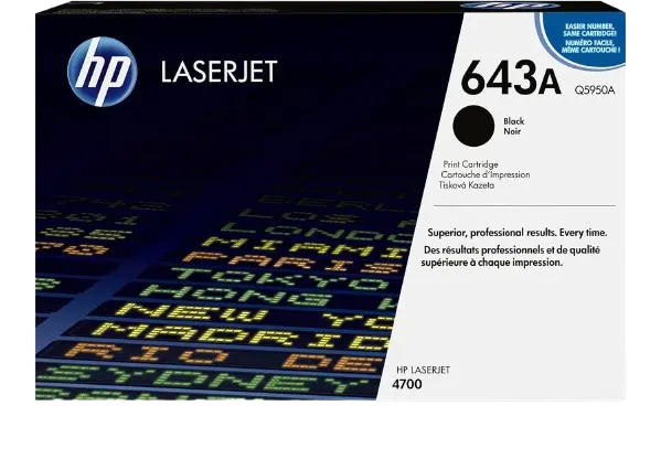 Toner HP 643A Noir Pour Imprimante Laserjet 4700