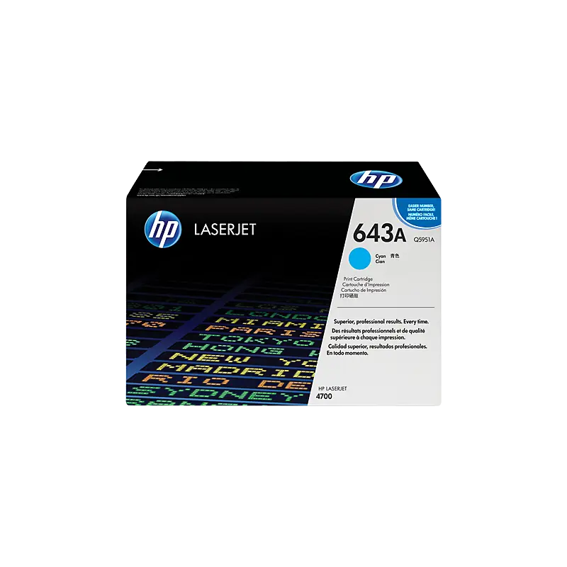 Toner HP 643A Cyan Pour Imprimante Laserjet 4700 