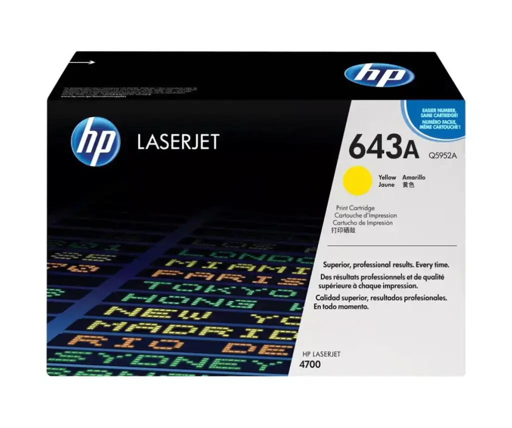 Toner HP 643A Yellow Pour Imprimante Laserjet 4700 