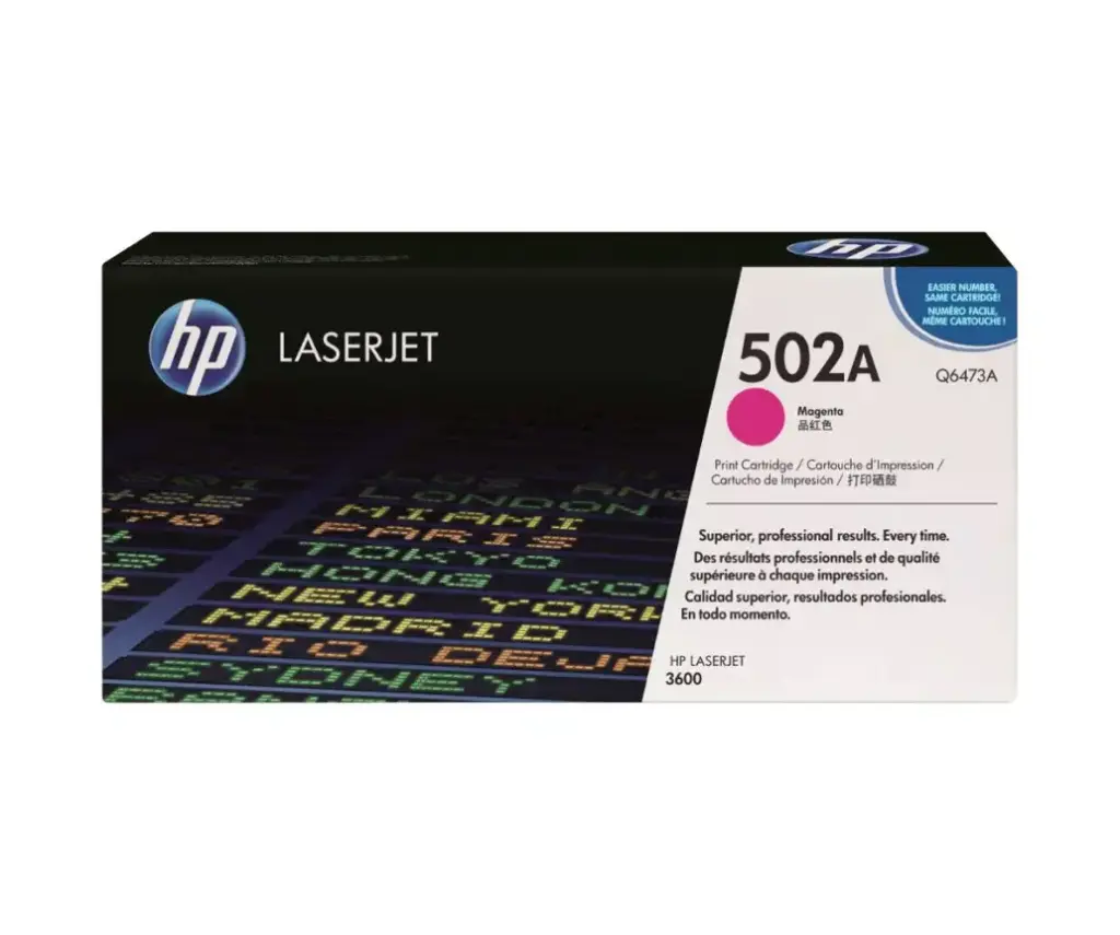 Toner HP 502A Magenta Pour Imprimantes HP Color LaserJet 3600 