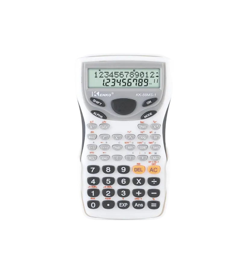 Calculatrice Scientifique RONBON RB-88MS-1 56 Fonctions Noir sous Blister