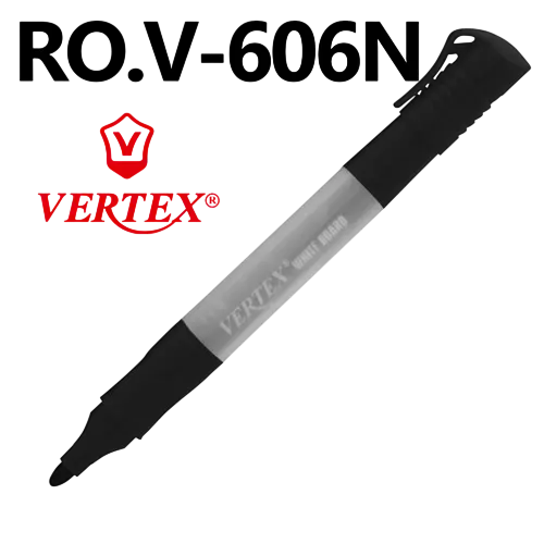 Marqueur pour Tableau Blanc Rechargeable VERTEX Rond Noir