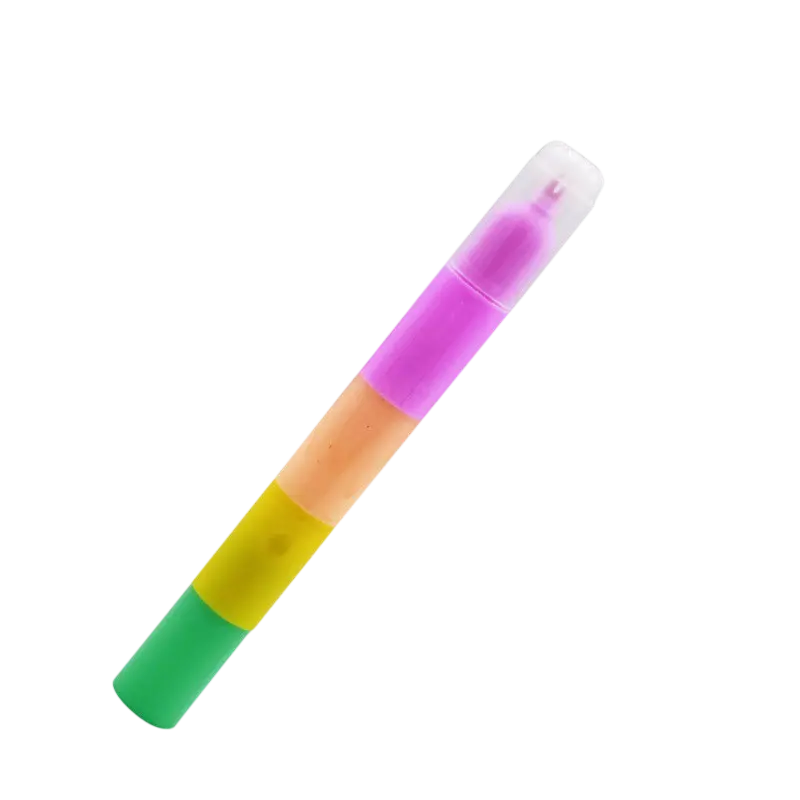 Marqueur Fluorescent MOBS 4en1 en Biseau Pastel Rose Orange Vert Jaune
