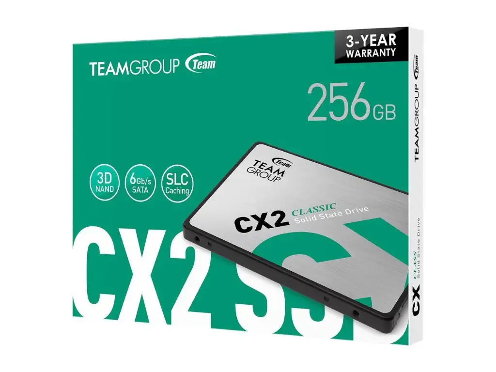 Disque Dur Interne TEAMGROUP CX2 256Go SSD 2.5" SATA III