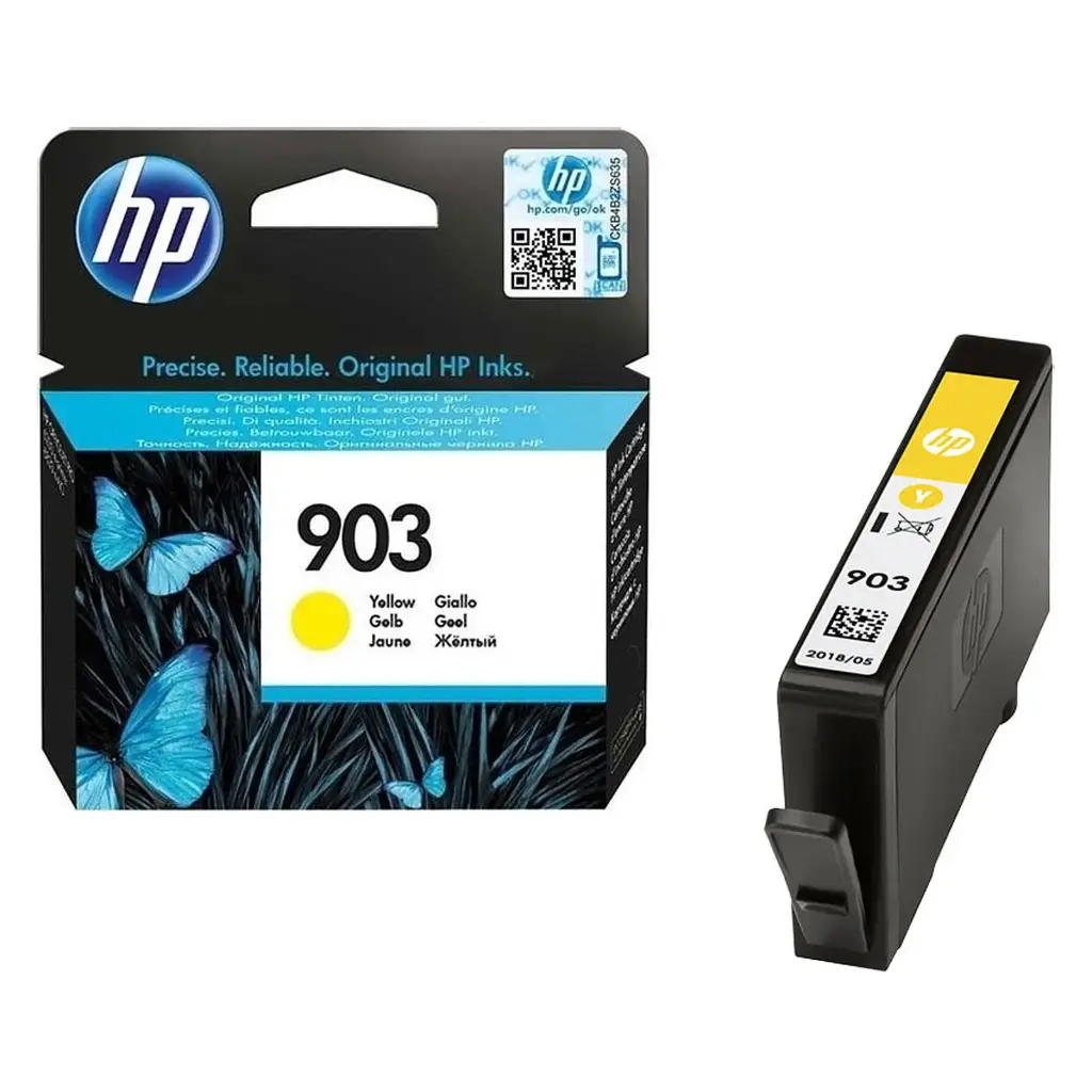 Cartouche D'encre HP 903 Yellow pour Imprimantes OfficeJet 6950 6951 6974 Pro 6960 6970 315 Pages