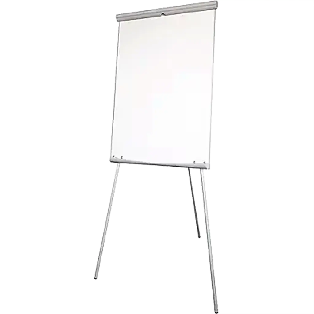 Tableau Blanc Magnétique Chevalet Trépieds 2X3 70x100cm avec Deux Bras