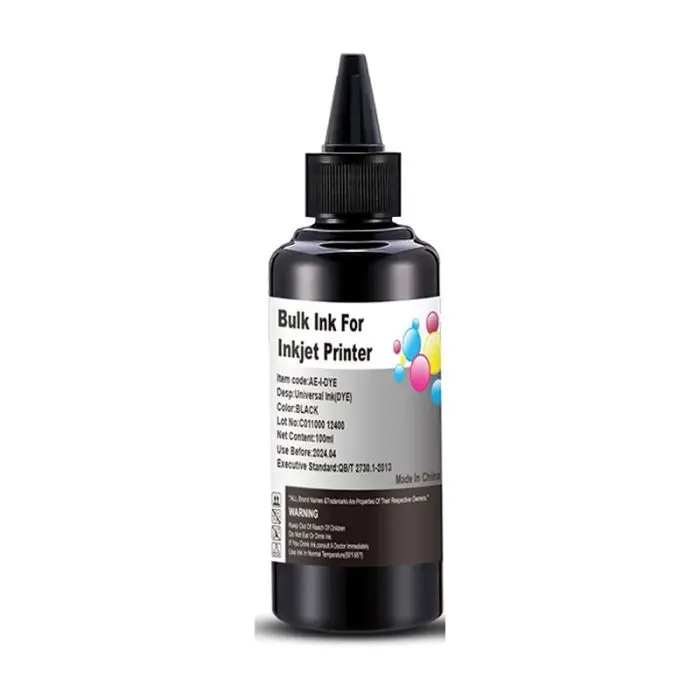 Bouteille D'encre TOPINK 100BK Ink Refill Universelle Noir 100ml Pour Cartouche D'imprimante