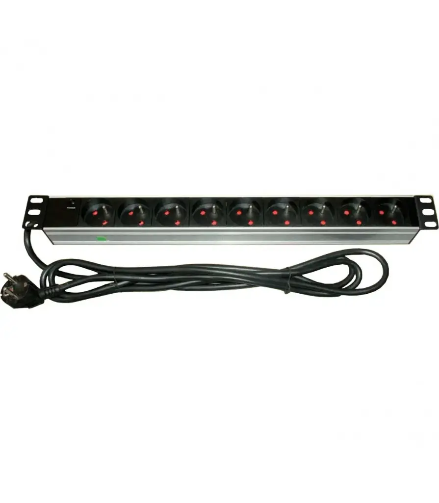 Multiprise TELESYSTEM Rackable 19" 9 Prises Avec Interrupteur 