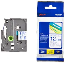 Recharge BROTHER 12mm Bleu Sur Blanc pour PT-H300