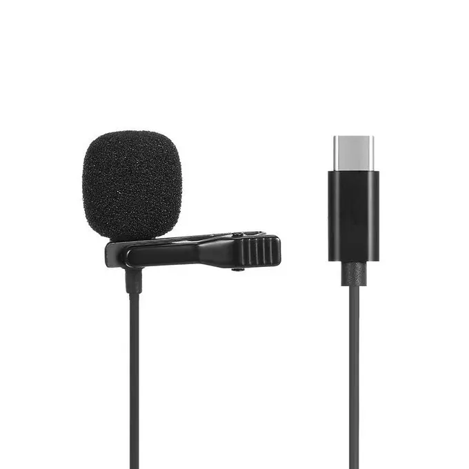 Microphone Cravate UN-203 Anti-Bruit 1.5M pour USB Type-c