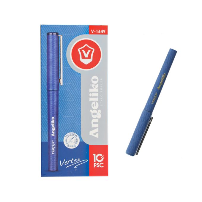 Stylo Roller VERTEX Angeliko Bleu
