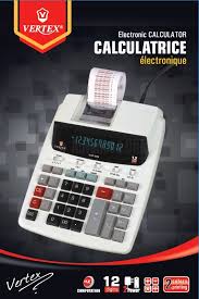 Calculatrice Imprimante VERTEX 12 chiffres à Ruban Blanc