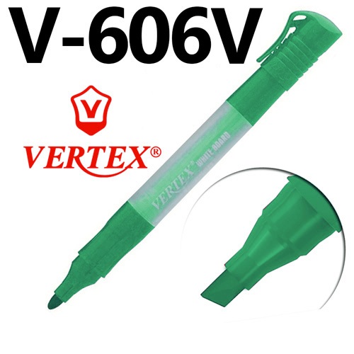 Marqueur pour Tableau Blanc Rechargeable VERTEX V-606 Coupé Vert