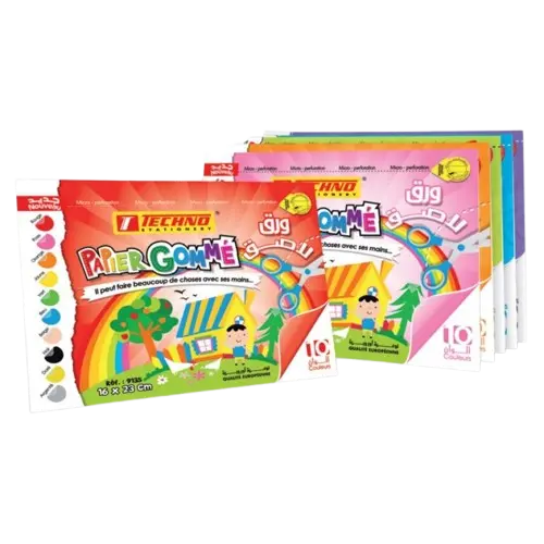 Papier gommé VERTEX A5 Multi-Couleurs 10 Feuilles
