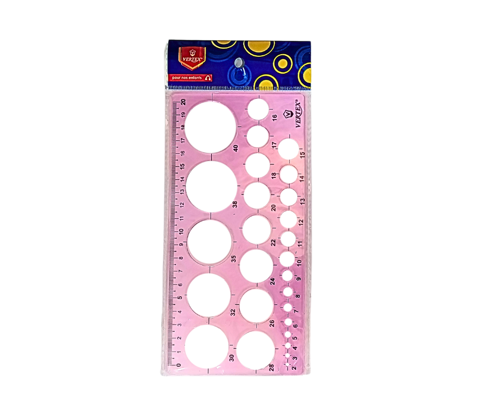 Règle Scolaire VERTEX Trace Cercles 20cm