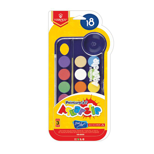 Aquarelle De 18 Couleurs VERTEX