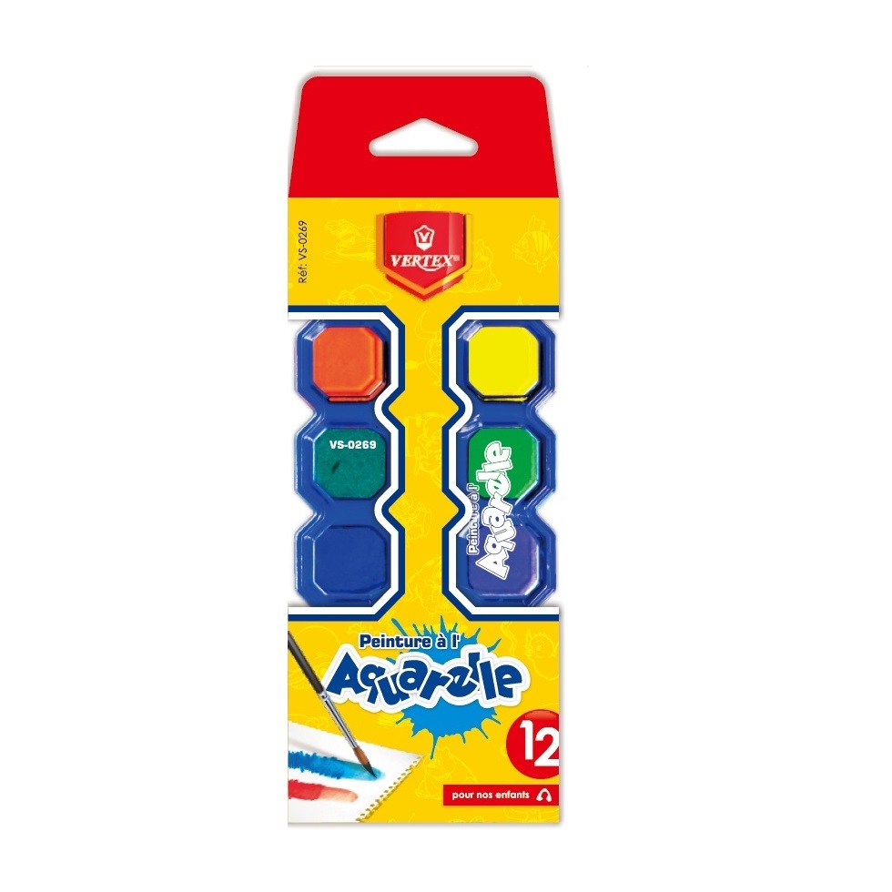 Aquarelle VERTEX de 12 Couleurs