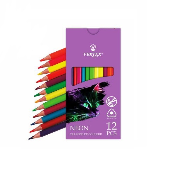 Crayons De Couleur VERTEX Neon Boite De 60