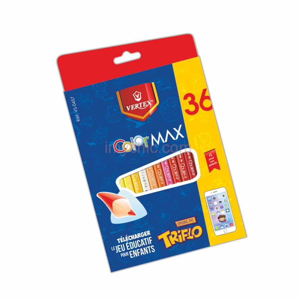 Crayons De Couleur VERTEX Color Max Boite De 36