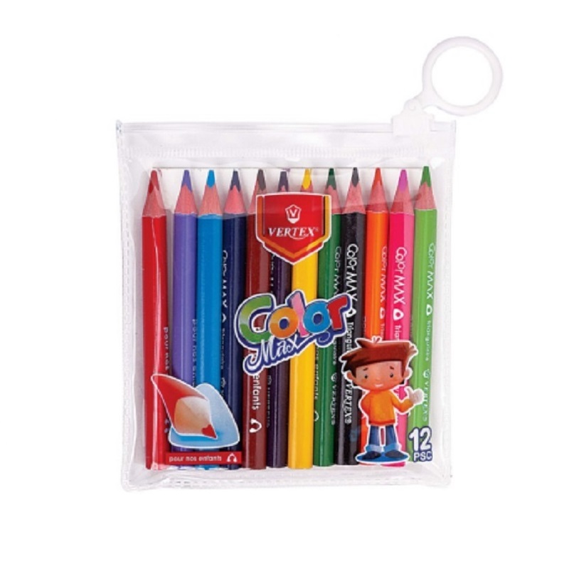 Crayons De Couleur VERTEX Color Max Pochette de 12 Mini