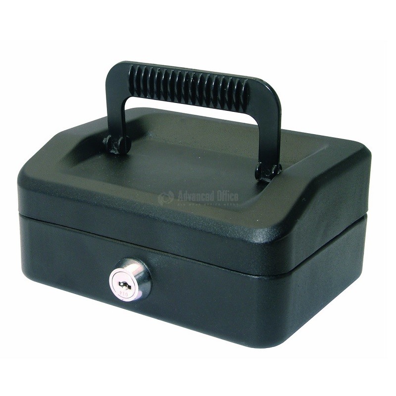 Caisse à Monnaie HELIX Métallique à Clé Noir