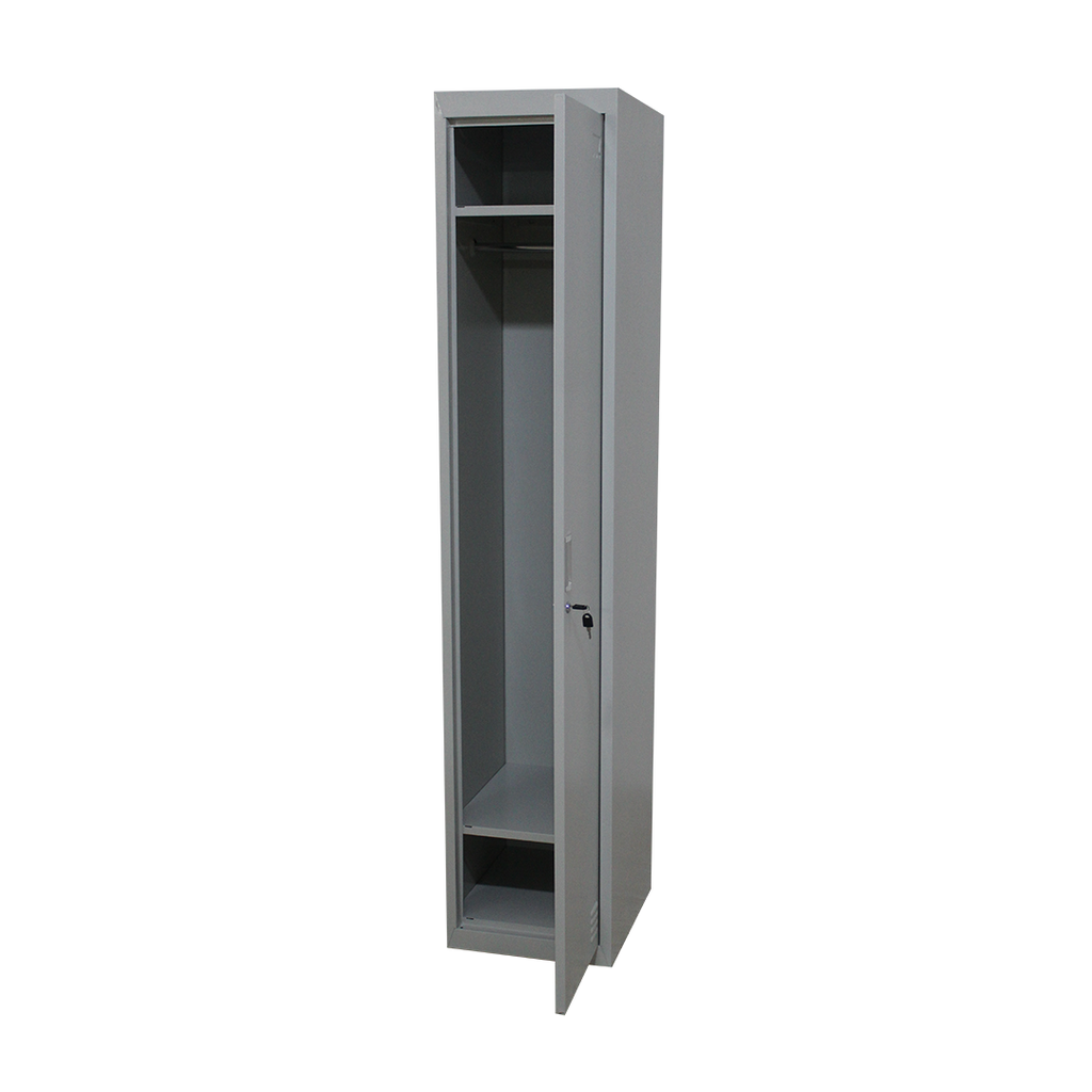 Armoire Vestiaire Métallique 1 Compartiment 0.38x0.45x1.85m Gris Tole 10/10 peinture époxy 