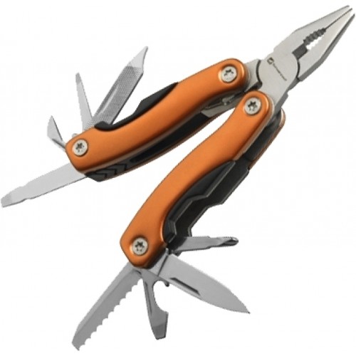 Couteau Suisse Multifonction Orange Avec Pince 8 outils Et Etui Noir