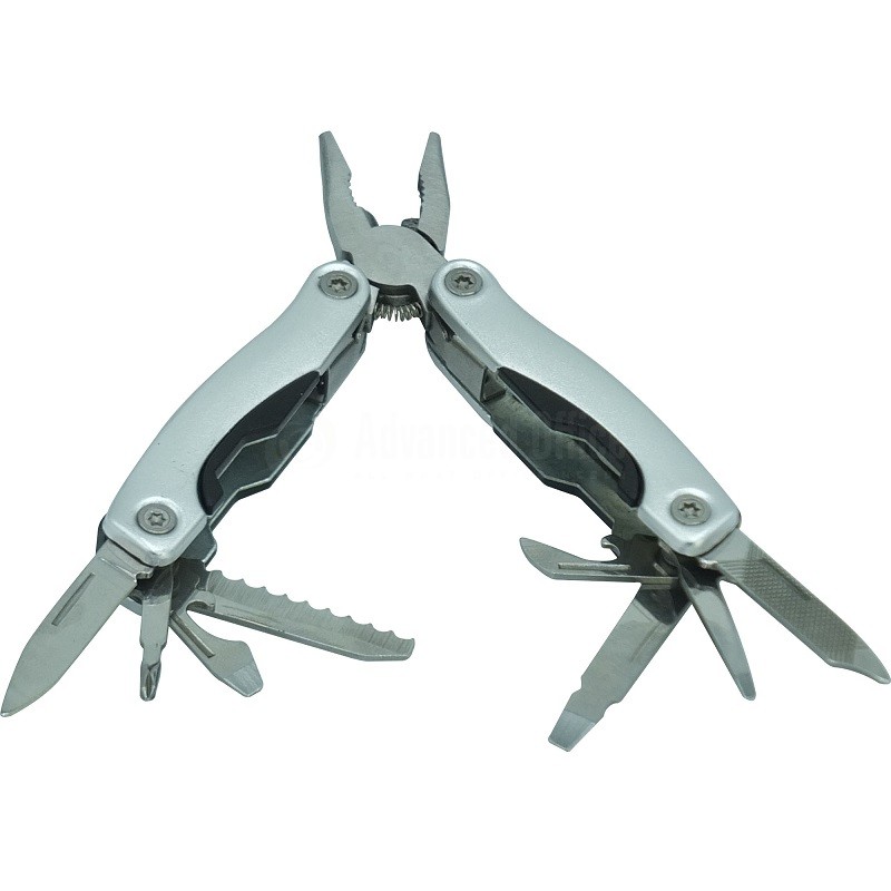 Couteau Suisse Multifonction Argent Avec Pince  8 Outils Et Etui Noir