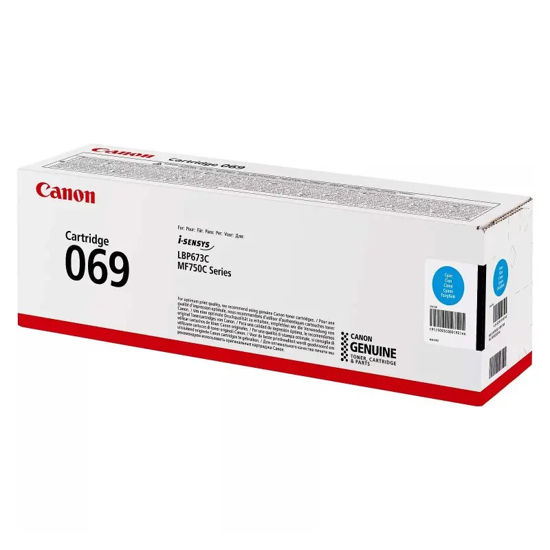 Toner CANON 069 Cyan Pour Imprimantes i-SENSYS MF752Cdw MF754Cdw LBP673Cdw 