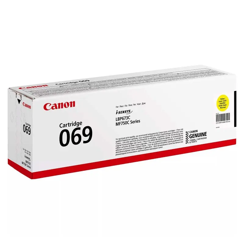 Toner CANON 069 Yellow Pour Imprimantes i-SENSYS MF752Cdw MF754Cdw LBP673Cdw 