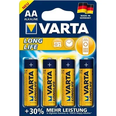 Jeu de 4 piles VARTA Longlife Alcalines AA
