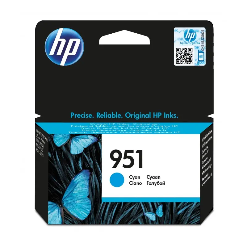 Cartouche D'encre HP 951 Cyan Pour Imprimantes Officejet Pro 276dw 251dw 