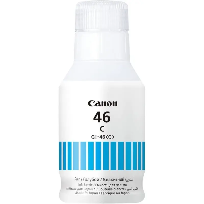 Bouteille D'encre CANON GI-46C Cyan Pour Imprimantes Maxify GX3040 GX5040 GX6040 GX7040 