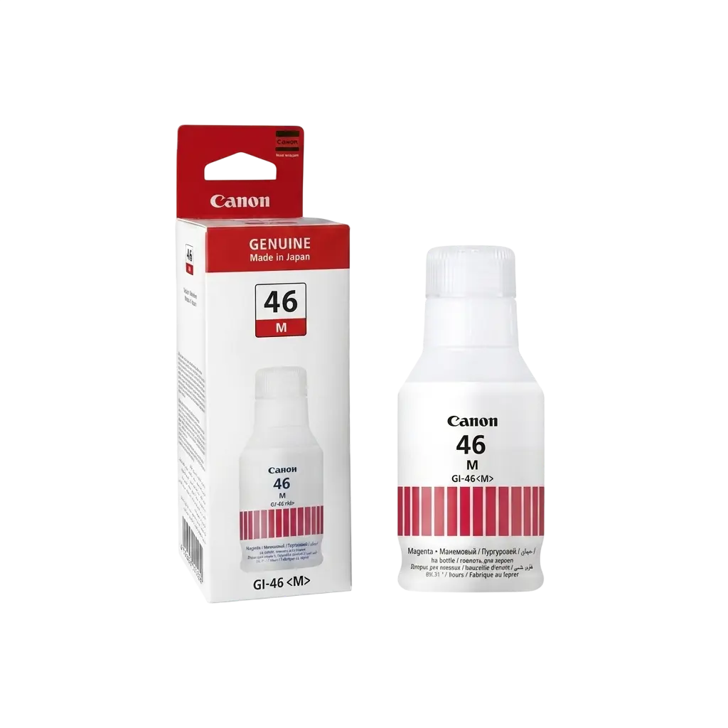 Bouteille d'Encre CANON GI-46M Magenta pour Imprimantes Maxify GX3040 GX5040 GX6040 GX7040 