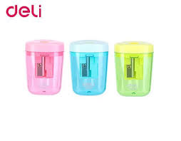 Taille Crayon Ecolier DELI Comiko Auto-Look 1Trous avec Réservoir en Plastique Multi-Couleurs