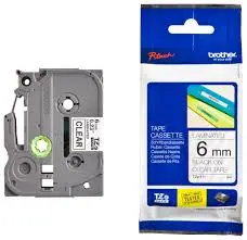 Recharge BROTHER 6mm Noir sur Transparent Pour PT-1005