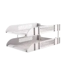 Jeu de 2 Bacs DELI en Plastique Gris