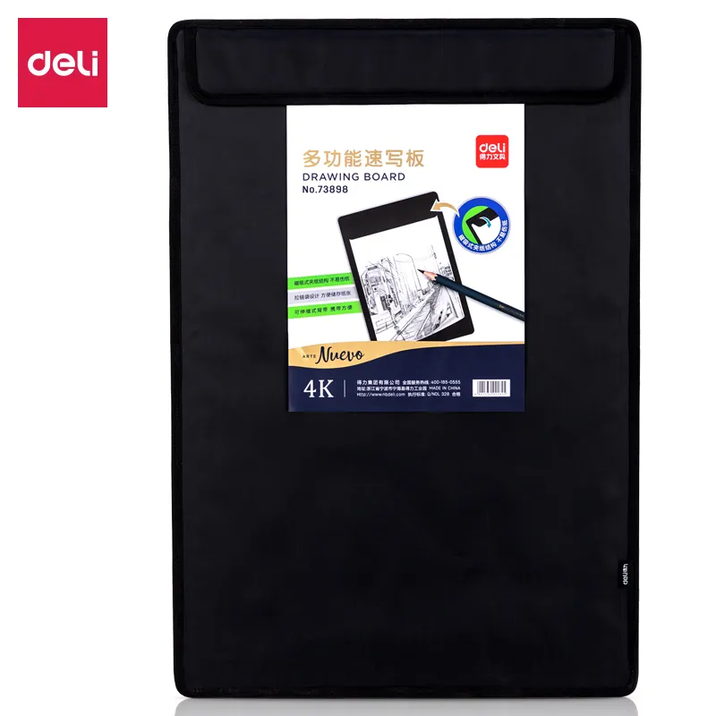 Planche à Dessin DELI Avec Sangle De Transport 4K 40X40X30 cm Noir
