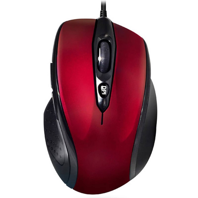 Souris USB ADVANCE Shape 6D 1000dpi pour bureau 6 Boutons Rouge