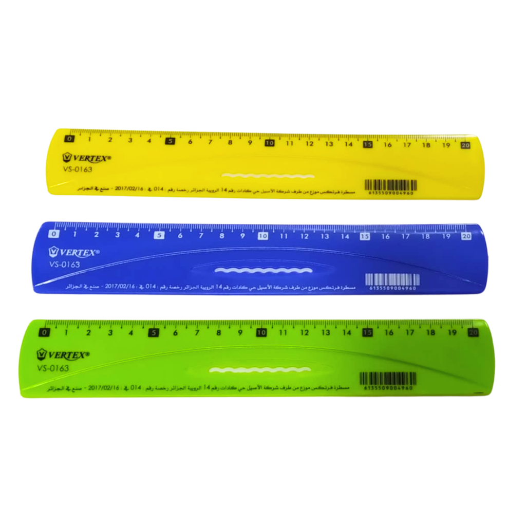 Règle Scolaire VERTEX Opaque 20cm Multi Couleurs