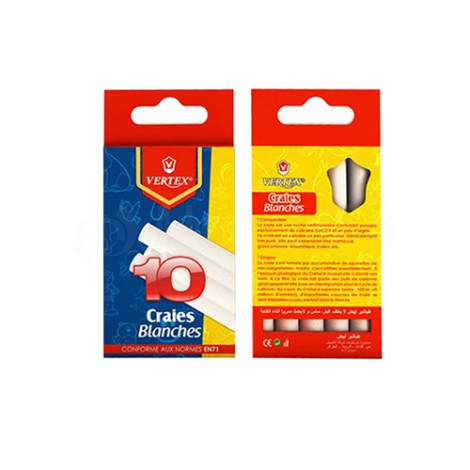 Boite De 10 Craie VERTEX Blanche