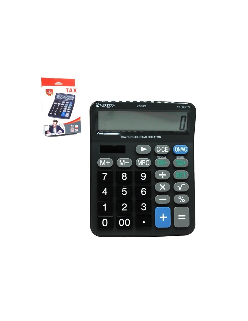 Calculatrice De Bureau VERTEX 12 Chiffres Noir