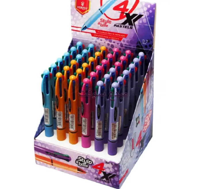 Stylo à Bille VERTEX 4 Couleurs Pastels