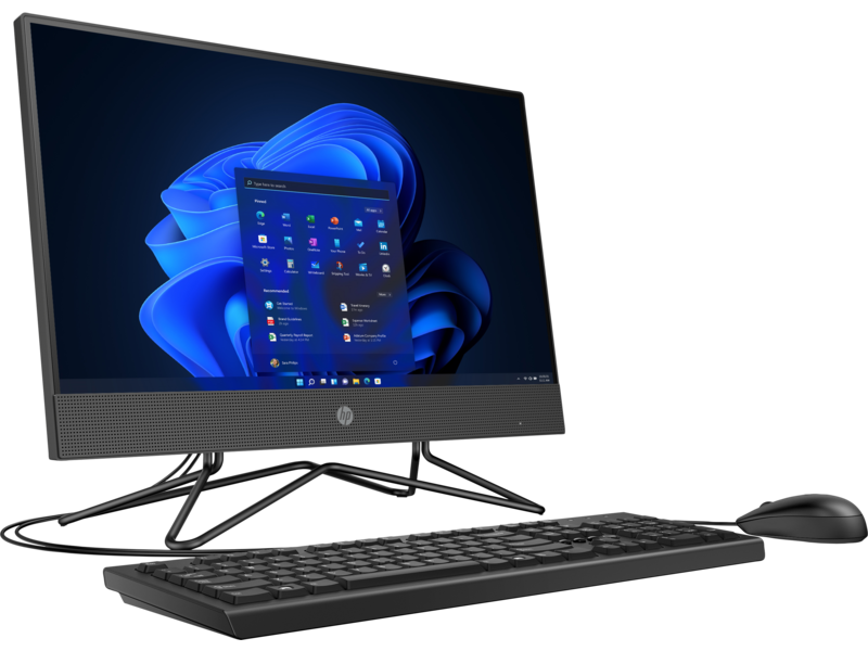 Ordinateur de Bureau All In One HP 200 G4 Intel Core i3-10110U 8Go DDR4 256Go SSD Ecran 21.5" FHD Lecteur DVD/RW Noir
